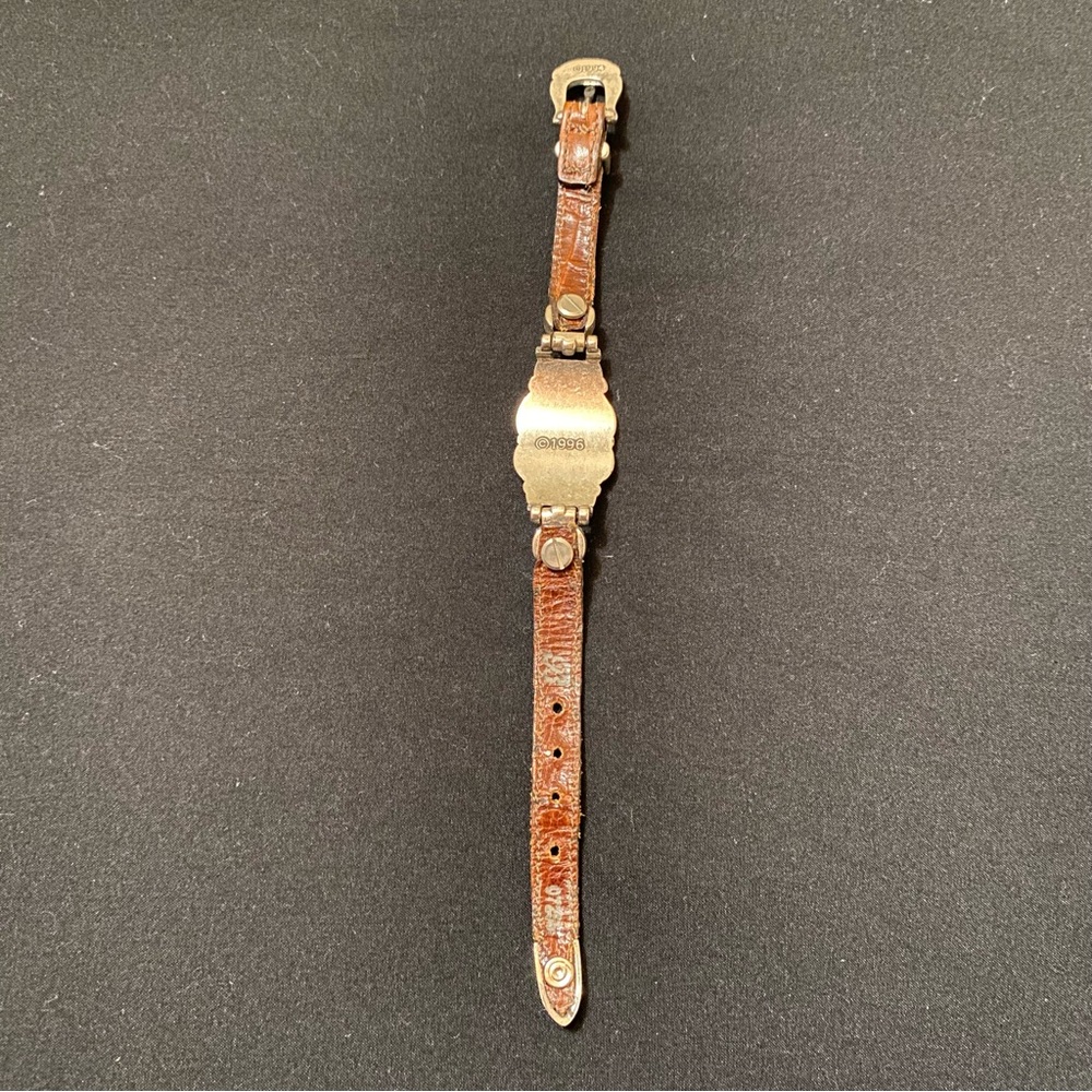 VGT Brighton Red Leather Buckle Bracelet Silver 1996 - Picture 5 of 12
